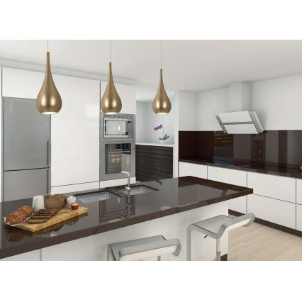 MAXLIGHT P0436 - Підвісна люстра DROP 1xE27/40W/230V діаметр 20 см золотий