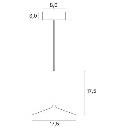MAXLIGHT P0456 - Світлодіодна підвісна люстра HANA LED/6W/230V діаметр 17,5 см чорний