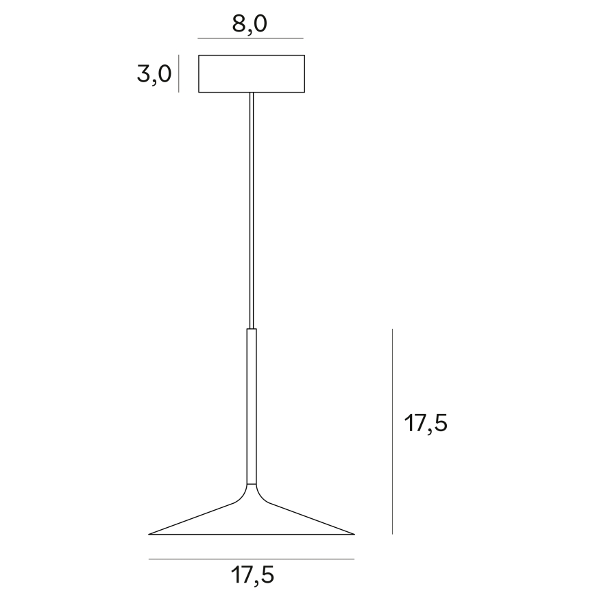 MAXLIGHT P0456 - Світлодіодна підвісна люстра HANA LED/6W/230V діаметр 17,5 см чорний