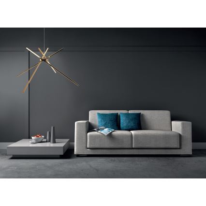 MAXLIGHT P0457 - Світлодіодна підвісна люстра SPIDER LED/33W/230V золотий