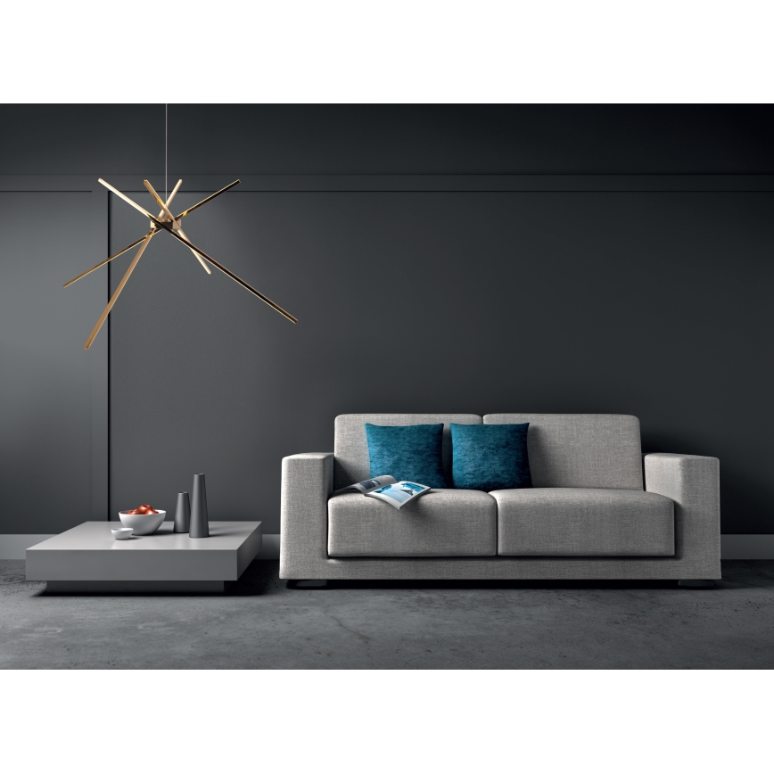 MAXLIGHT P0457 - Світлодіодна підвісна люстра SPIDER LED/33W/230V золотий