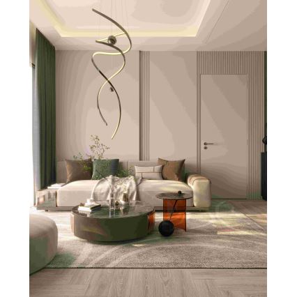 MAXLIGHT P0482D - Світлодіодна підвісна люстра з регулюванням яскравості RITZ LED/100W/230V діаметр 60 см CRI 90 глянцевий хром