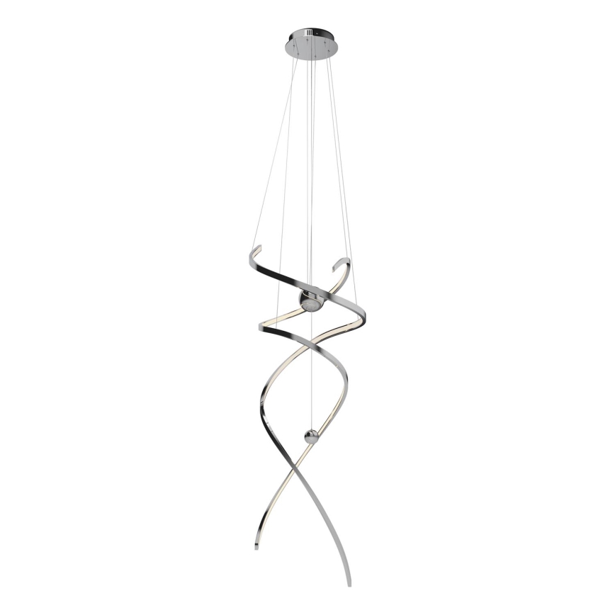 MAXLIGHT P0482D - Світлодіодна підвісна люстра з регулюванням яскравості RITZ LED/100W/230V діаметр 60 см CRI 90 глянцевий хром