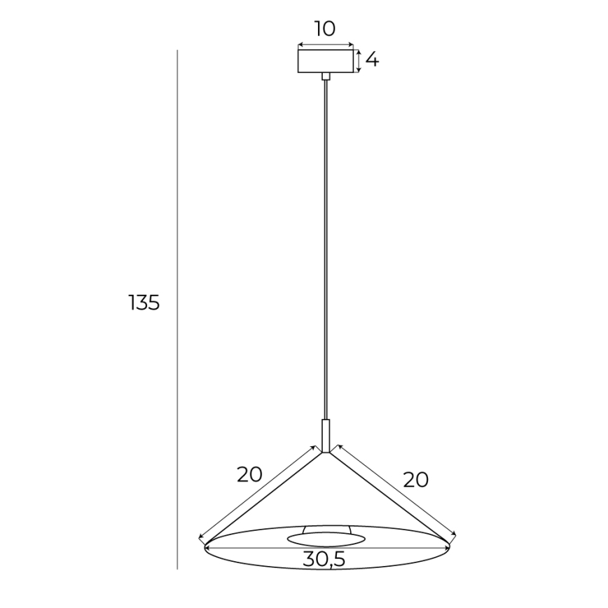 MAXLIGHT P0505 - Світлодіодна підвісна люстра VULCANO LED/5W/230V діаметр 30,5 см білий