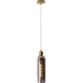 MAXLIGHT P0511 - Подвесная люстра CAMPANILA 1xE27/40W/230V диаметр 10 см латунь/серый