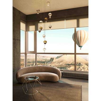 MAXLIGHT P0526D - Светодиодная подвесная люстра с регулированием яркости PALLONCINI 11xLED/6W/230V диаметр 45 см прозрачный/бежевый/дымчатый