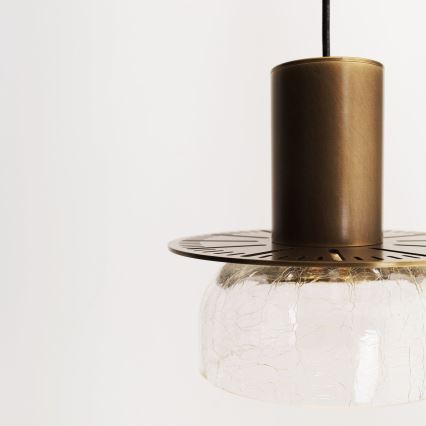 MAXLIGHT P0530 - Светодиодная подвесная люстра SIGNATURE LED/8W/230V диаметр 15 см латунь/прозрачный