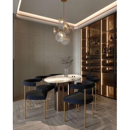 MAXLIGHT P0541 - Светодиодная люстра на штанге ALLURE 14xLED/5W/230V диаметр 60 см золотистый