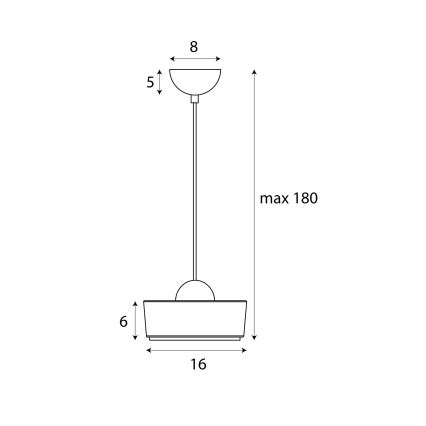 MAXLIGHT P0542 - Светодиодная подвесная люстра LIPARI LED/6W/230V диаметр 16 см прозрачный