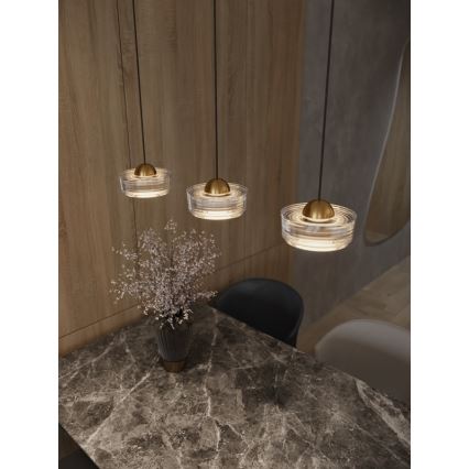 MAXLIGHT P0542 - Світлодіодна підвісна люстра LIPARI LED/6W/230V діаметр 16 см прозорий