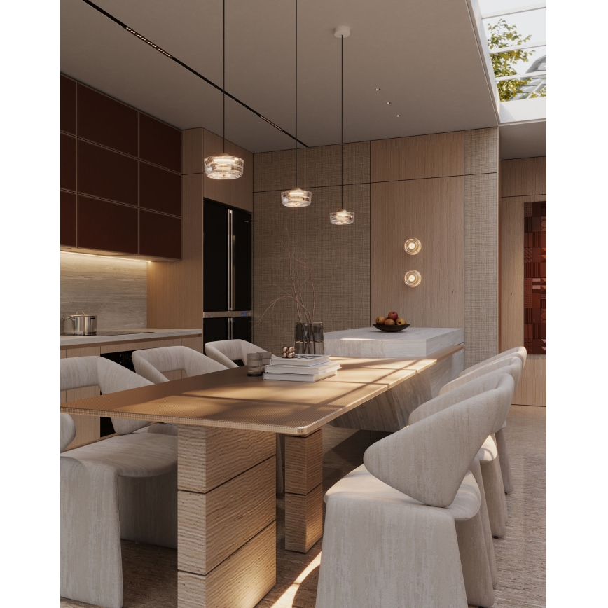 MAXLIGHT P0542 - Світлодіодна підвісна люстра LIPARI LED/6W/230V діаметр 16 см прозорий