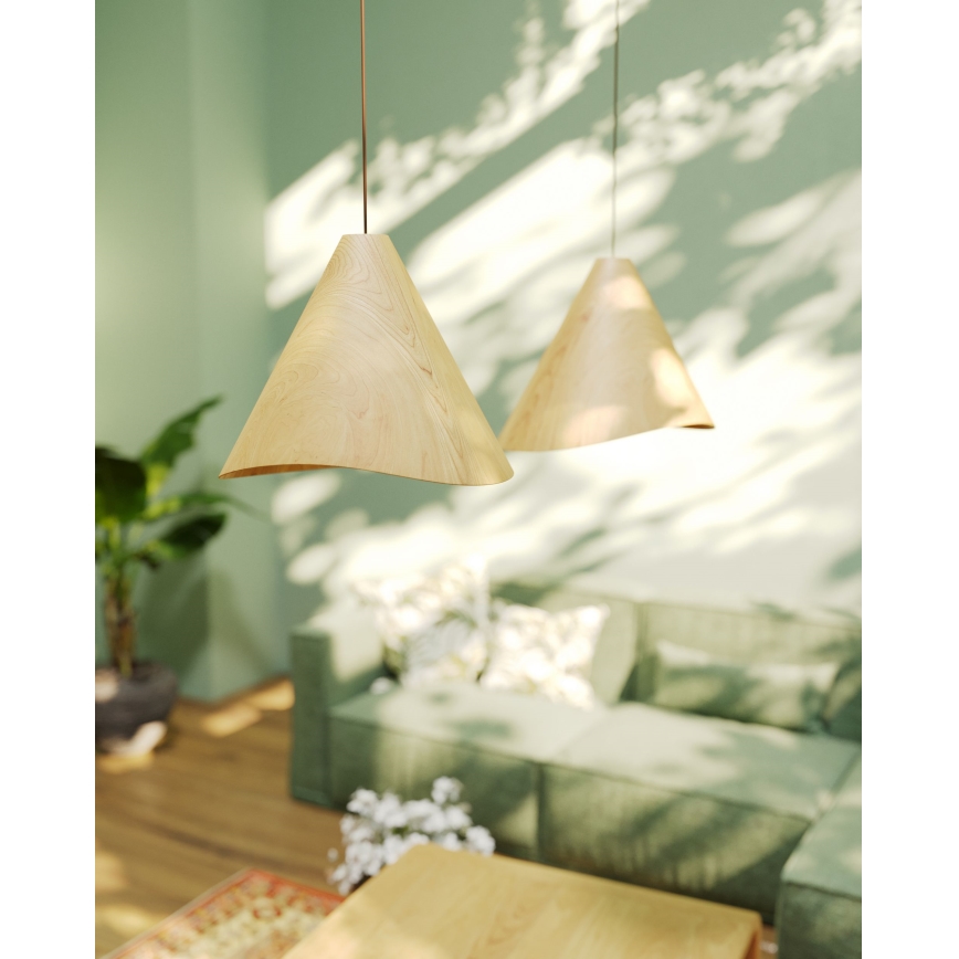 MAXLIGHT P0547 - Подвесная люстра SAKURA 1xE27/60W/230V диаметр 33,5 см дуб