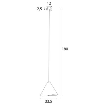 MAXLIGHT P0548 - Подвесная люстра SAKURA 1xE27/60W/230V диаметр 33,5 см орех