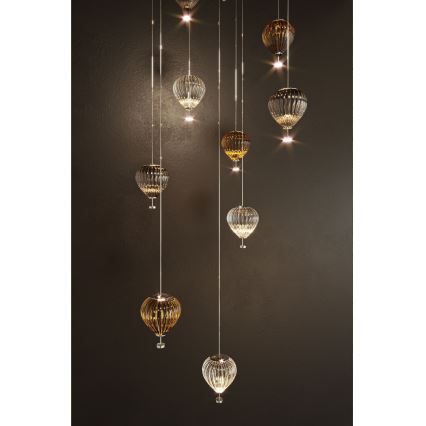 MAXLIGHT P0576 - Светодиодная подвесная люстра PALLONCINI 2xLED/3W/230V диаметр 12 см дымчатый