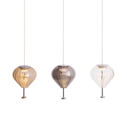 MAXLIGHT P0576 - Світлодіодна підвісна люстра PALLONCINI 2xLED/3W/230V діаметр 12 см димчастий