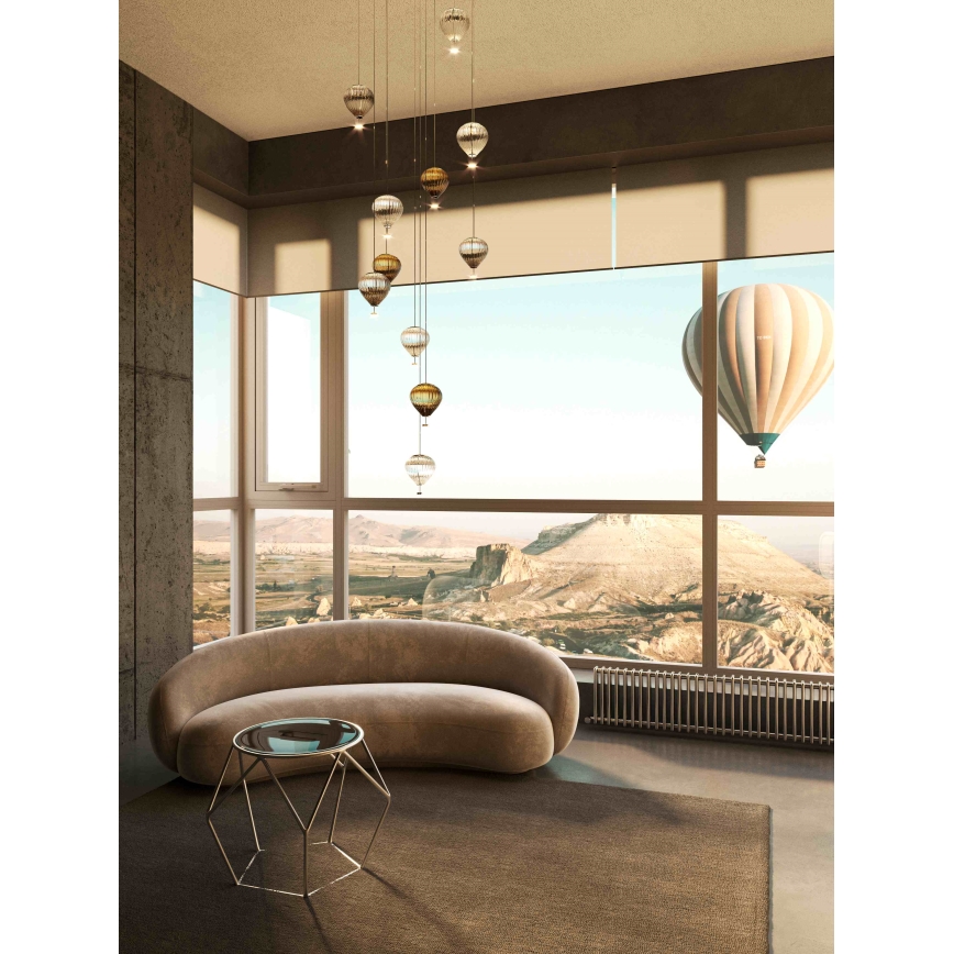 MAXLIGHT P0576 - Світлодіодна підвісна люстра PALLONCINI 2xLED/3W/230V діаметр 12 см димчастий