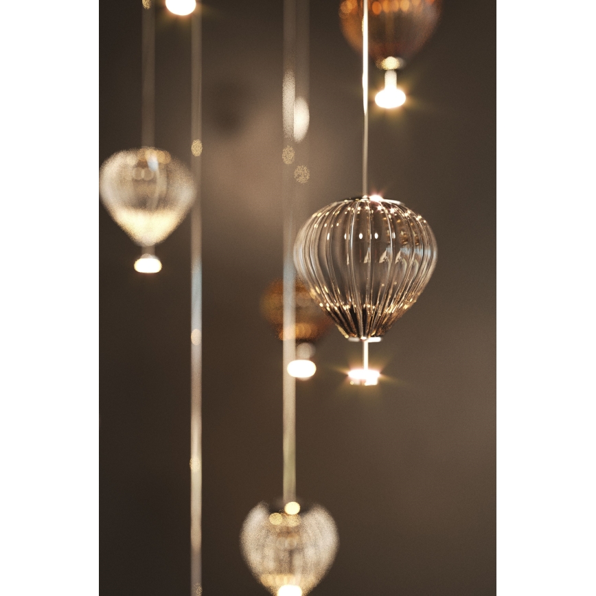 MAXLIGHT P0576 - Світлодіодна підвісна люстра PALLONCINI 2xLED/3W/230V діаметр 12 см димчастий