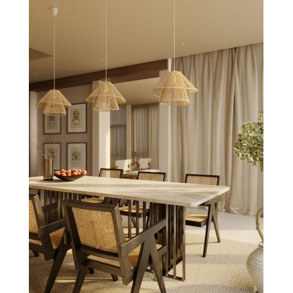 MAXLIGHT P0578 - Підвісна люстра AMALFI 1xE27/15W/230V діаметр 45 см бежевий