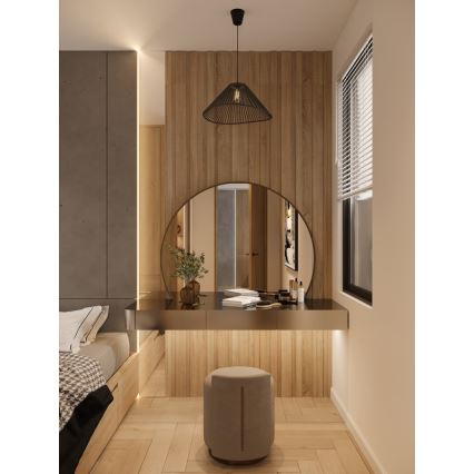 MAXLIGHT P0579 - Підвісна люстра AMALFI 1xE27/15W/230V діаметр 45 см чорний