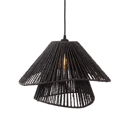 MAXLIGHT P0580 - Підвісна люстра AMALFI 1xE27/15W/230V діаметр 45 см чорний