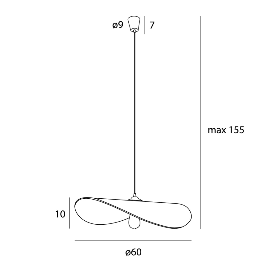 MAXLIGHT P0581 - Підвісна люстра NAP 1xE27/15W/230V діаметр 60 см бежевий