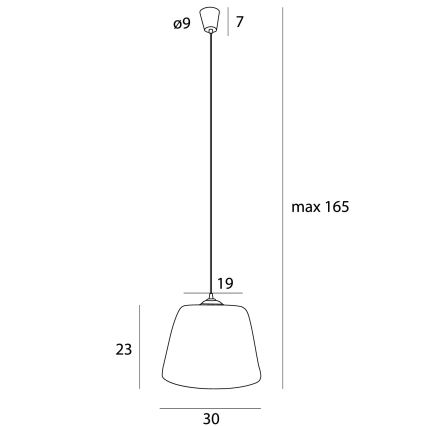 MAXLIGHT P0582 - Подвесная люстра POT 1xE27/15W/230V диаметр 30 см бежевый