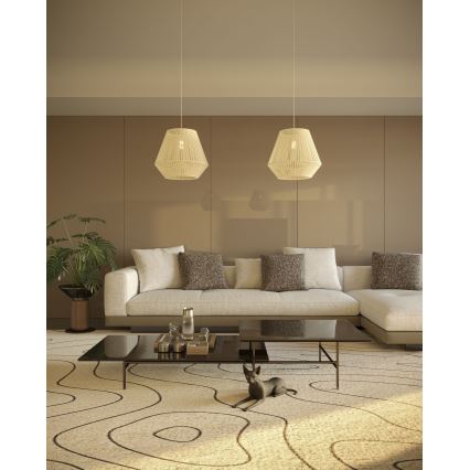 MAXLIGHT P0584 - Підвісна люстра PRASLIN 1xE27/15W/230V діаметр 44 cm бежевий