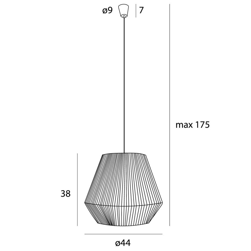 MAXLIGHT P0584 - Підвісна люстра PRASLIN 1xE27/15W/230V діаметр 44 cm бежевий