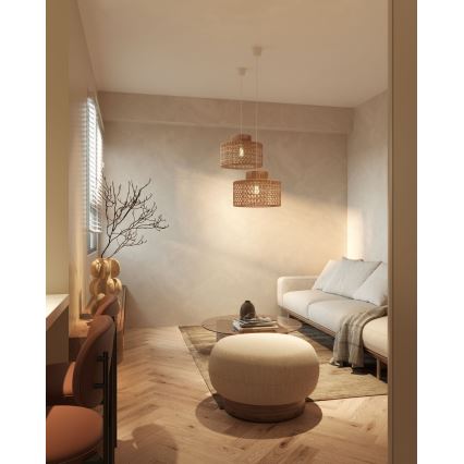 MAXLIGHT P0587 - Підвісна люстра RAFFLE 1xE27/15W/230V діаметр 40 cm коричневий