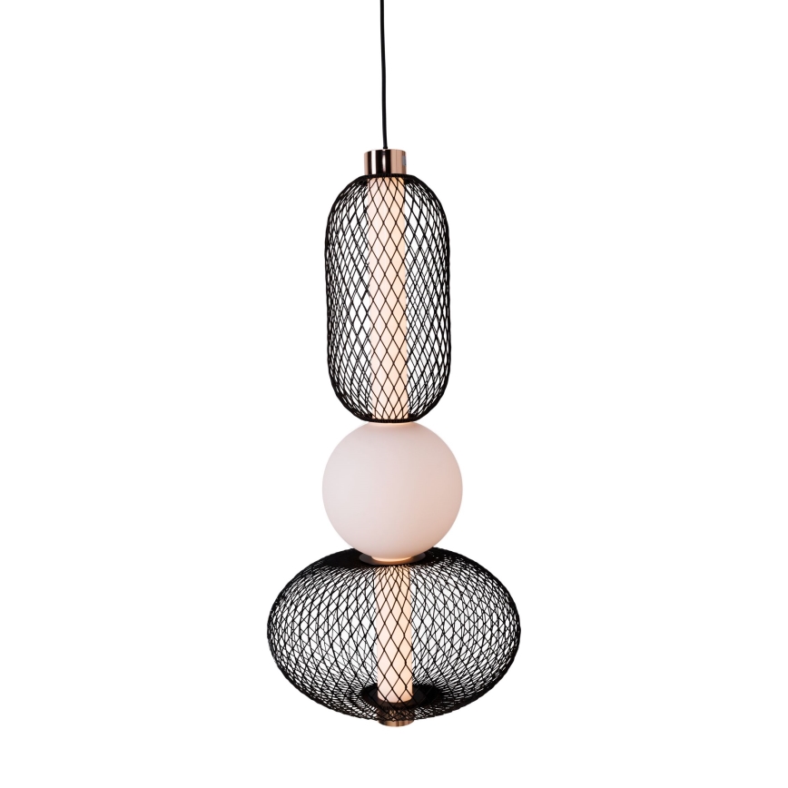 MAXLIGHT P0591 - Світлодіодна підвісна люстра BORA LED/10W/230V діаметр 22 cm білий/чорний