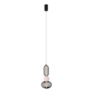 MAXLIGHT P0591 - Світлодіодна підвісна люстра BORA LED/10W/230V діаметр 22 cm білий/чорний