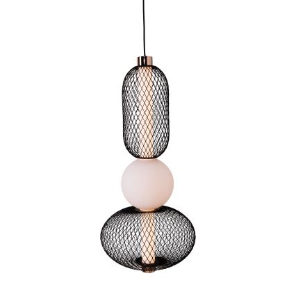 MAXLIGHT P0591 - Світлодіодна підвісна люстра BORA LED/10W/230V діаметр 22 cm білий/чорний