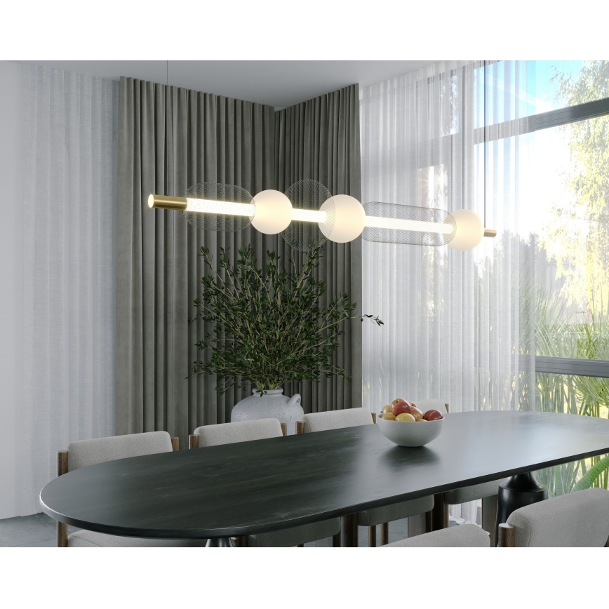 MAXLIGHT P0593 - Світлодіодна підвісна люстра BORA LED/29W/230V білий/чорний