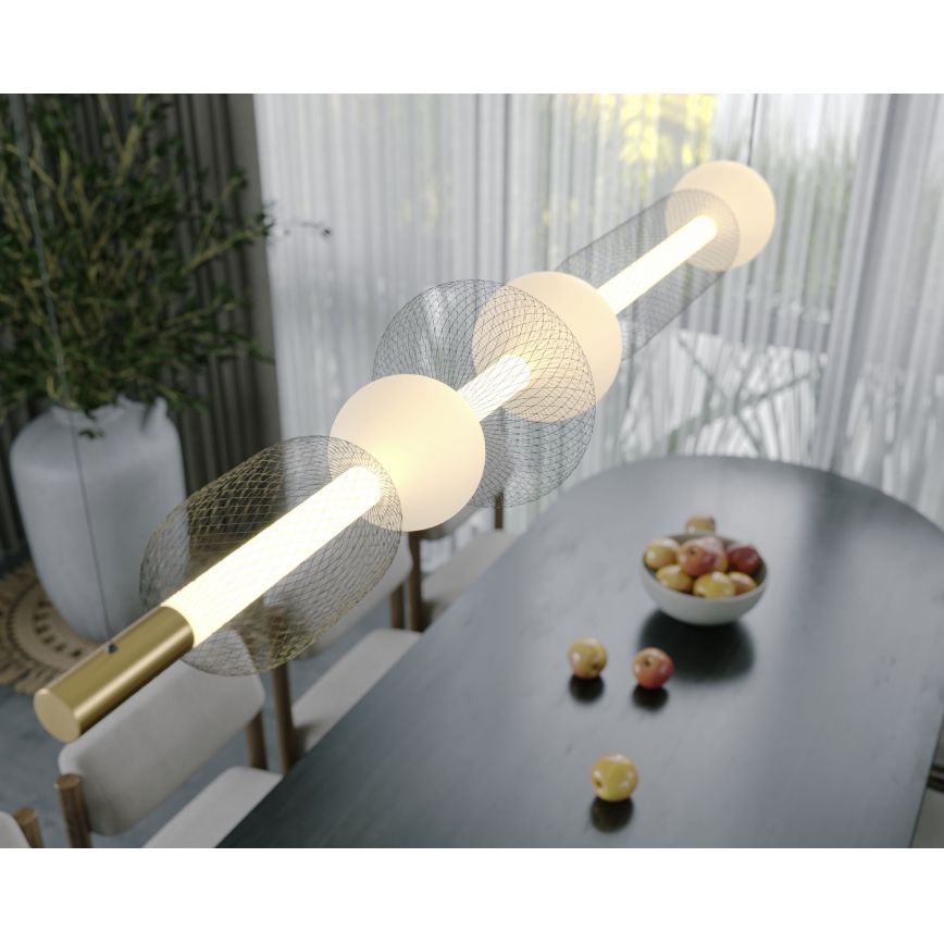 MAXLIGHT P0593 - Світлодіодна підвісна люстра BORA LED/29W/230V білий/чорний