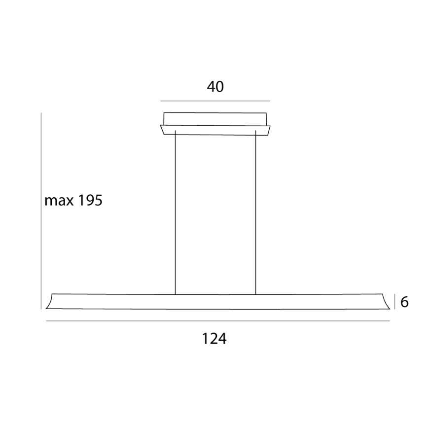 MAXLIGHT P0594 - Світлодіодна підвісна люстра з регулюванням яскравості JO-JO LED/38W/230V 2700/4500/5500K латунь