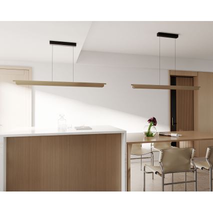 MAXLIGHT P0596 - Диммируемая светодиодная подвесная люстра на тросе JO-JO LED/40W/230V 2700/4500/5500K золотая