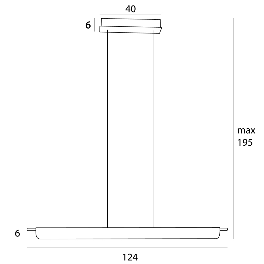 MAXLIGHT P0596 - Світлодіодна підвісна люстра з регулюванням яскравості JO-JO LED/40W/230V 2700/4500/5500K латунь