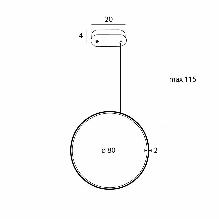 MAXLIGHT P0654 - LED-потолочный светильник для ванной на тросе VISUAL VER LED/28W/230V IP44, белый