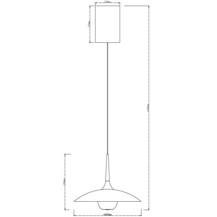 MAXLIGHT P0675 - LED-люстра на тросі MANUKA LED/12W/230V, діаметр 28 см, золота/синя