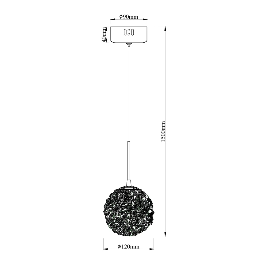 MAXLIGHT P0679 - Подвесная люстра RITA на тросовом подвесе 1xG9/5W/230V, диам. 12 см, золотая