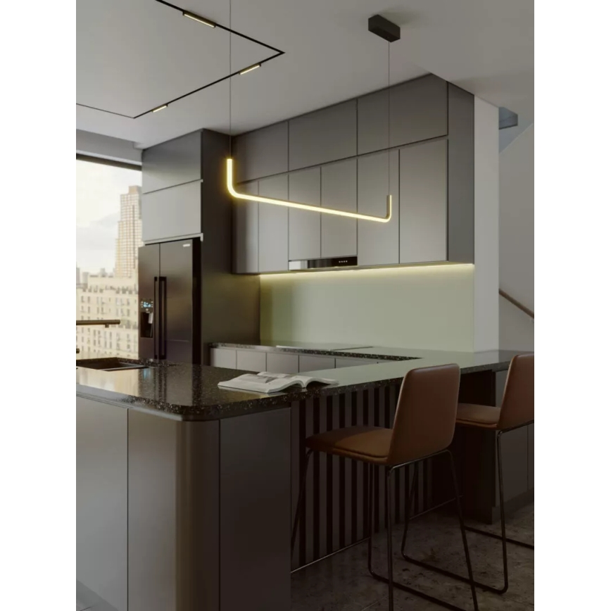 MAXLIGHT PO644 - LED-люстра на тросе URUS LED/17W/230V черная