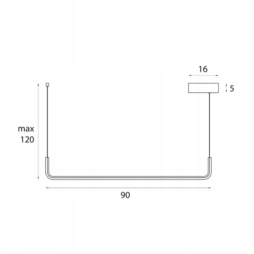 MAXLIGHT PO644 - LED-люстра на тросе URUS LED/17W/230V черная