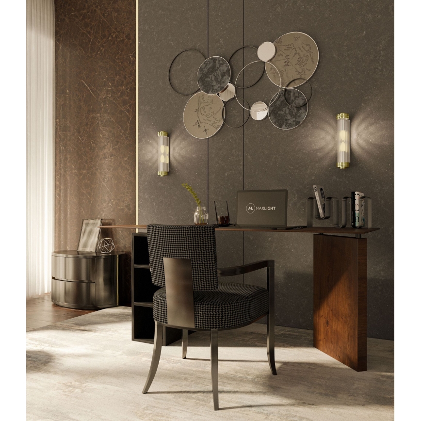 MAXLIGHT W0240 - Настінний світильник FLORENCE 2xE14/40W/230V золотий