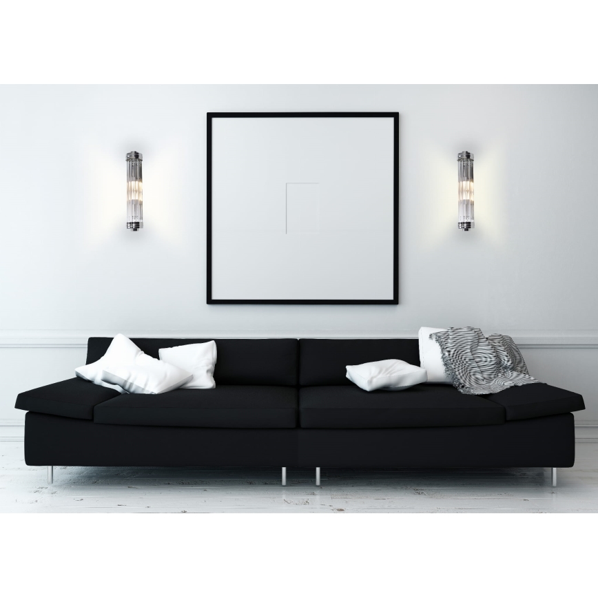 MAXLIGHT W0241 - Настінний світильник FLORENCE 2xE14/40W/230V глянцевий хром