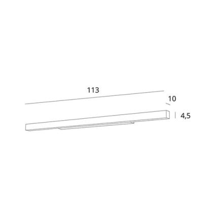MAXLIGHT W0266 - Светодиодная подсветка для зеркала в ванной комнате с регулированием яркости LINEAR LED/36W/230V 113,5 см IP44 черный