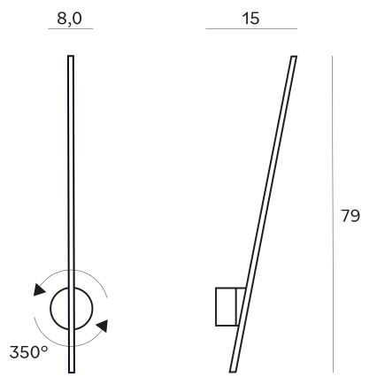 MAXLIGHT W0297 - Уличный светодиодный настенный светильник SPIDER LED/8,4W/230V IP44 золотистый