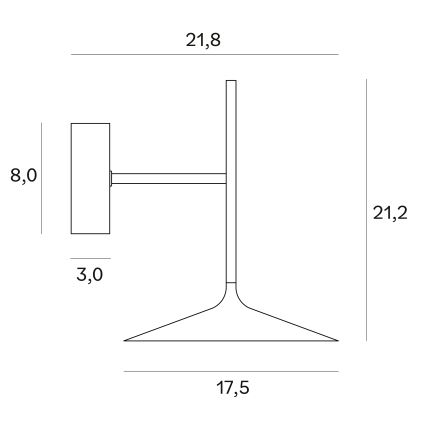 MAXLIGHT W0303 - Світлодіодна настінна лампа HANA LED/6W/230V чорний