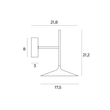MAXLIGHT W0304 - Светодиодная настенная лампа HANA LED/6W/230V золотистый