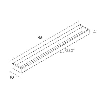 MAXLIGHT W0306 - LED Настінний світильник для ванної кімнати FLINK LED/12W/230V 45 cm IP44 білий