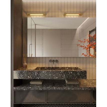 MAXLIGHT W0319 - LED Настінний світильник для ванної кімнати FLINK LED/18W/230V 60 cm IP44 золотий